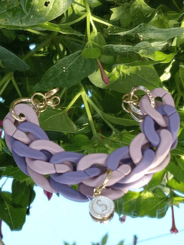 Bracelet gros maillons en acrylique Prya