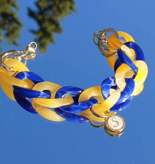 Bracelet gros maillons en acrylique Naarangee Nala