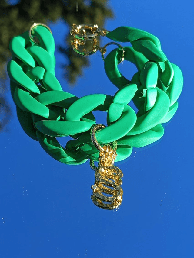 Bracelet gros maillons en acrylique Sajawat