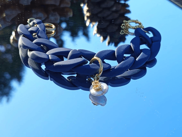 Bracelet gros maillons en acrylique Neelkamal