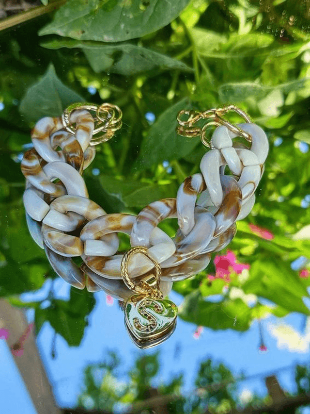 Bracelet gros maillons en acrylique Savaana